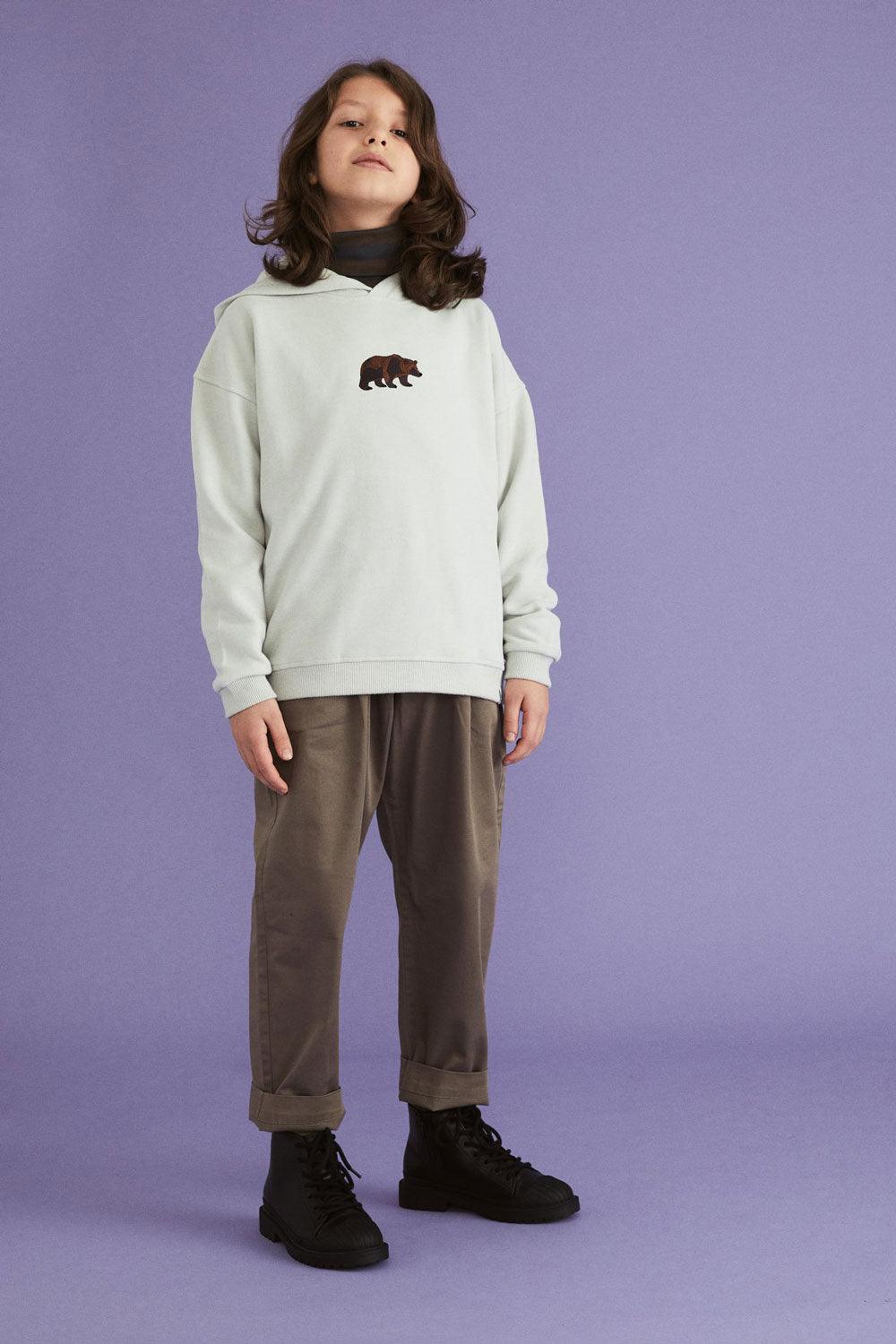 WWF Market-Bozayı Çocuk Hoodie - Açık Gri-Sweatshirts & Hoodies-2-fleurdirect.live