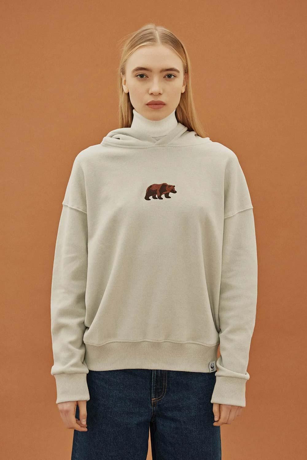WWF Market-Bozayı Hoodie - Açık Gri-Sweatshirts & Hoodies-4-fleurdirect.live