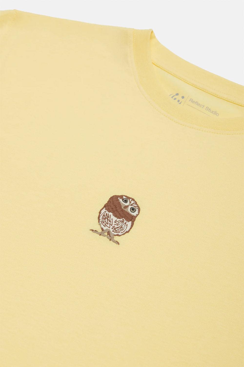 WWF Market-Cin Baykuşu Crop T-shirt - Açık Sarı-T-Shirts-4-fleurdirect.live