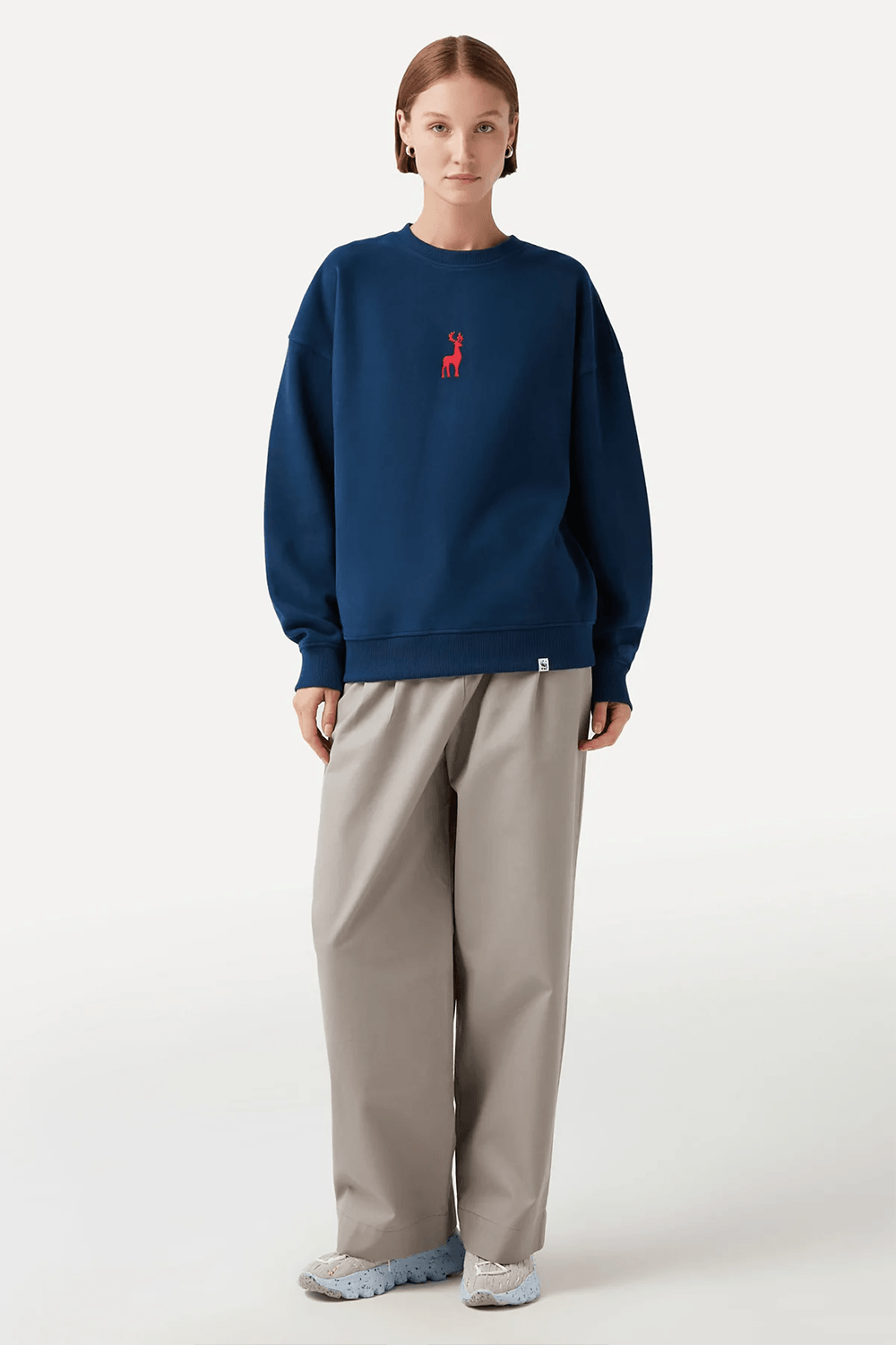 WWF Market-Geyik Sweatshirt - Lacivert-Sweatshirts & Hoodies-5-fleurdirect.live