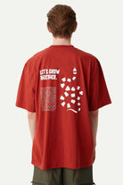 WWF Market-Grow Oversize T-Shirt - Koyu Oranj-T-Shirts-2-fleurdirect.live