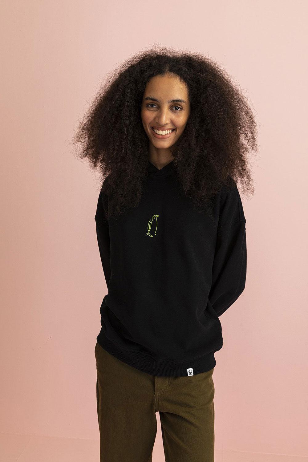 WWF Market-İmparator Penguen Hoodie - Siyah-Sweatshirts & Hoodies-5-fleurdirect.live