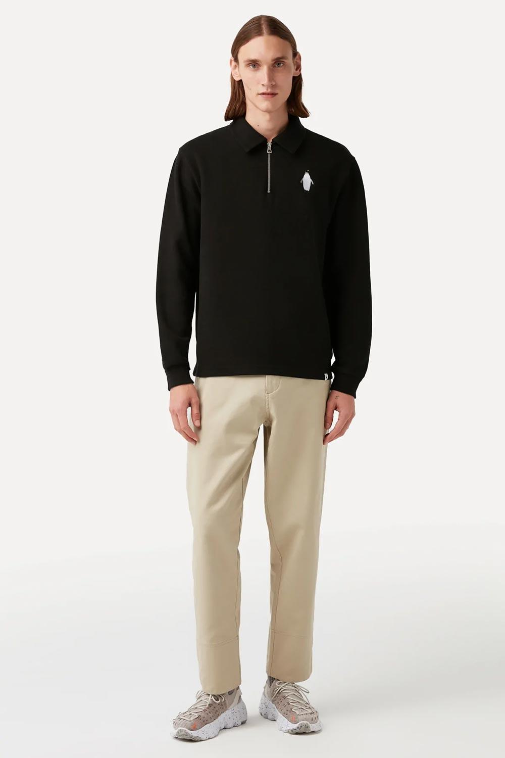 WWF Market-İmparator Penguen Polo Yaka Sweatshirt - Siyah-Sweatshirts & Hoodies-8-fleurdirect.live