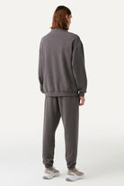 WWF Market-Küçük Mavi Balıkçıl Q-Zip Sweatshirt - Koyu Gri-Sweatshirts & Hoodies-2-fleurdirect.live