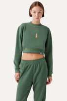 WWF Market-Mirket Crop Sweatshirt - Yeşil-Sweatshirts & Hoodies-2-fleurdirect.live