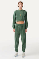 WWF Market-Mirket Crop Sweatshirt - Yeşil-Sweatshirts & Hoodies-4-fleurdirect.live