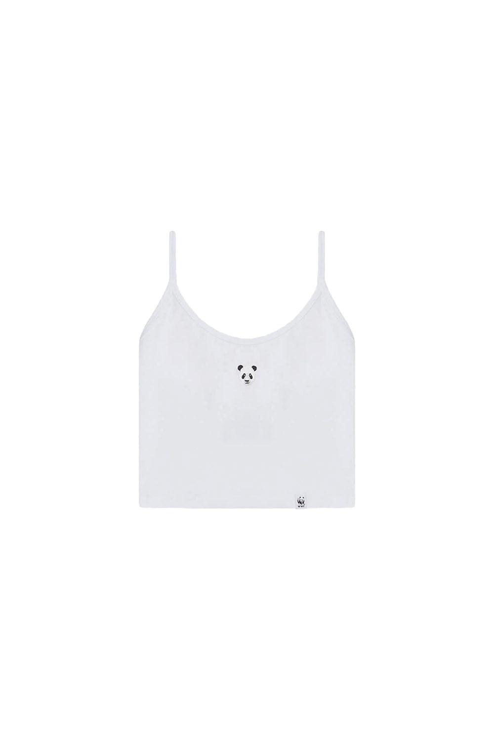 WWF Market-Panda Crop Atlet - Beyaz-T-Shirts-5-fleurdirect.live