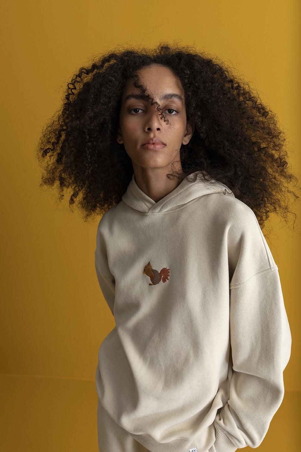 WWF Market-Sincap Hoodie - Parşömen Bej-Sweatshirts & Hoodies-6-fleurdirect.live