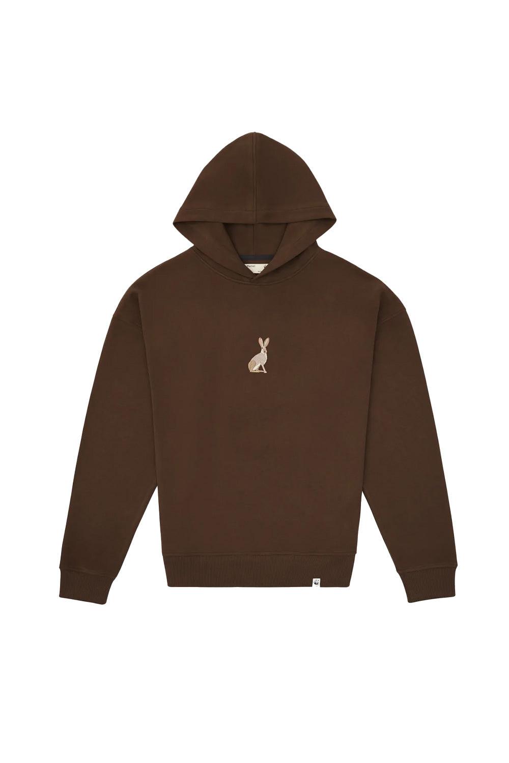 WWF Market-Yaban Tavşanı Hoodie - Kahverengi-Sweatshirts & Hoodies-1-fleurdirect.live
