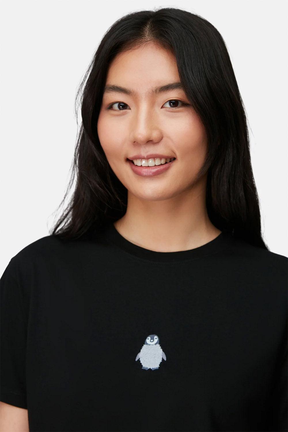 WWF Market-Yavru İmparator Penguen Crop T-shirt - Siyah-T-Shirts-4-fleurdirect.live