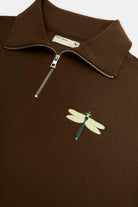 WWF Market-Yusufçuk Q-Zip Sweatshirt - Kahverengi-Sweatshirts & Hoodies-2-fleurdirect.live