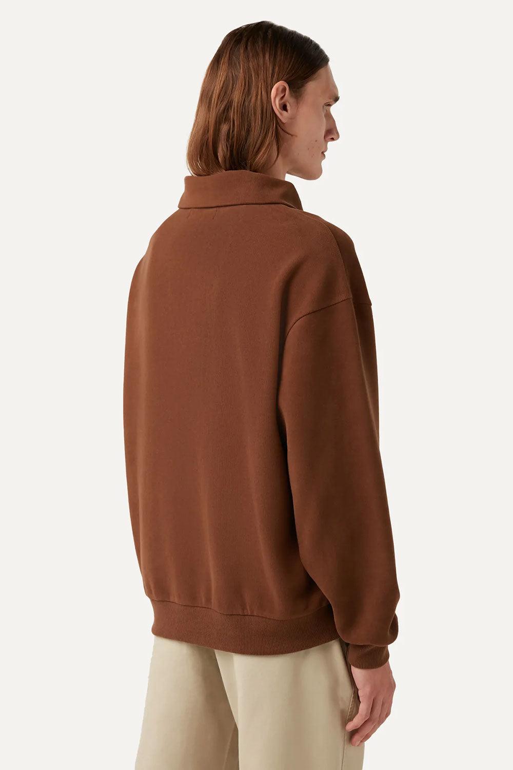 WWF Market-Yusufçuk Q-Zip Sweatshirt - Kahverengi-Sweatshirts & Hoodies-8-fleurdirect.live
