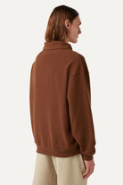 WWF Market-Yusufçuk Q-Zip Sweatshirt - Kahverengi-Sweatshirts & Hoodies-8-fleurdirect.live