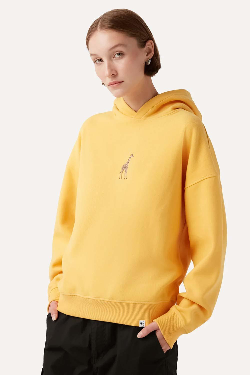 WWF Market-Zürafa Hoodie - Sarı-Sweatshirts & Hoodies-4-fleurdirect.live