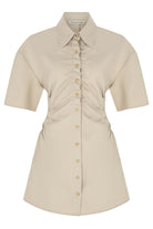 Wabi Sabi-Dorato Bej Elbise-Elbise-1-fleurdirect.live