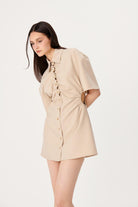Wabi Sabi-Dorato Bej Elbise-Elbise-4-fleurdirect.live