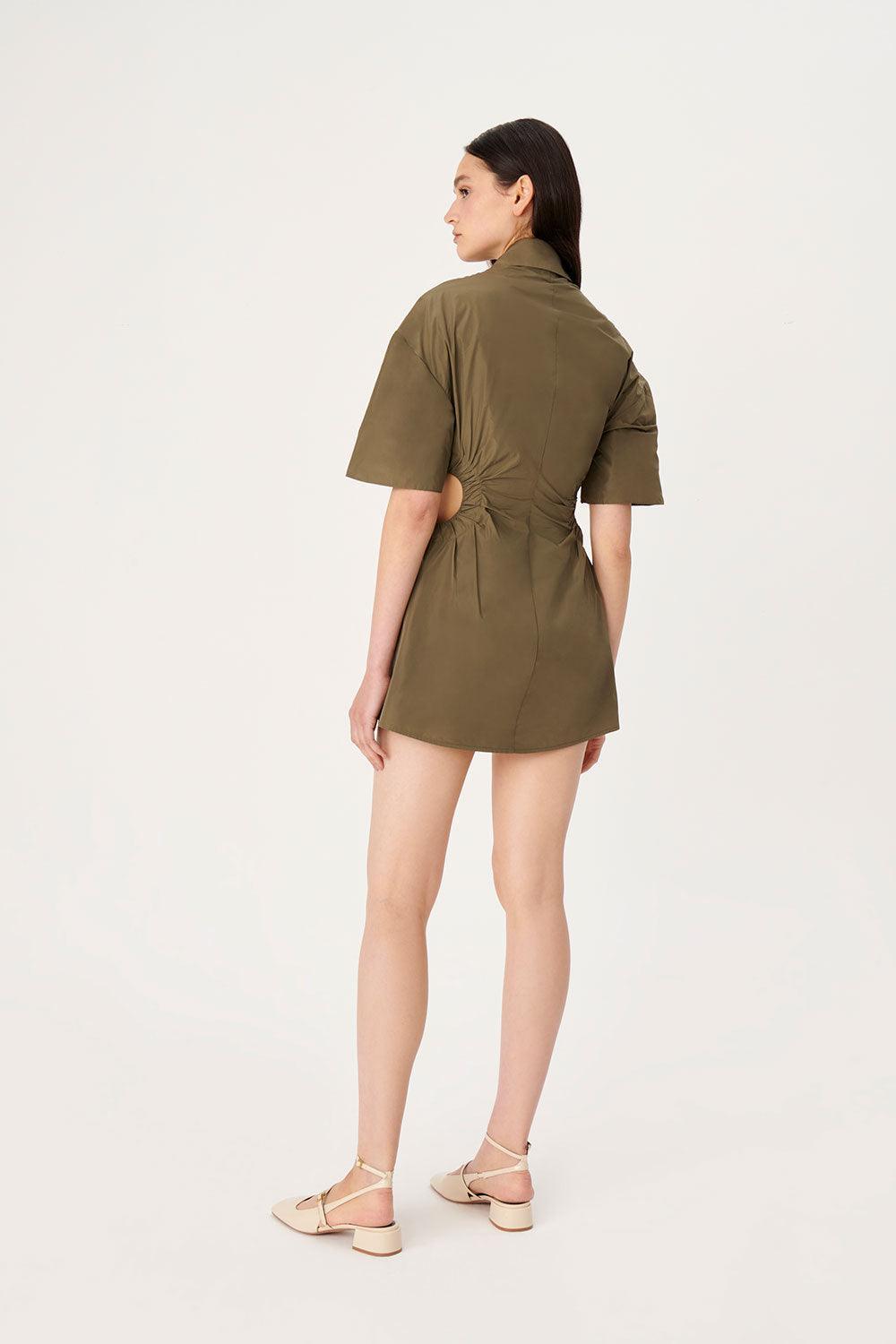 Wabi Sabi-Dorato Haki Elbise-Elbise-3-fleurdirect.live