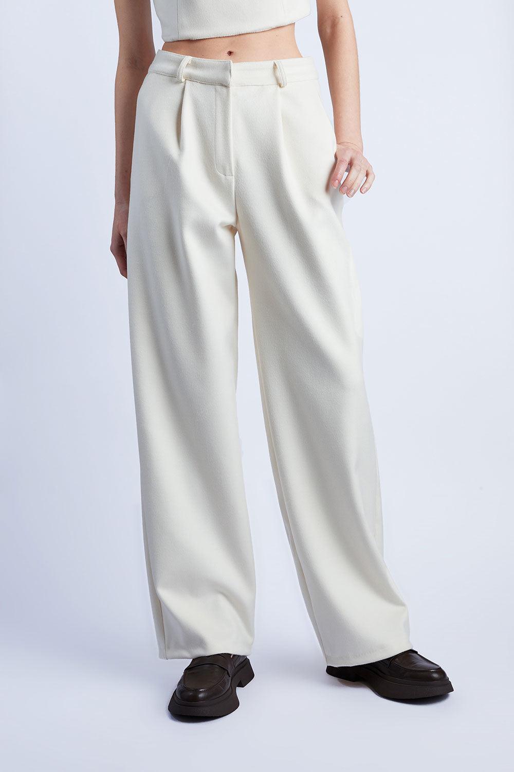 Wabi Sabi-Sail Bej Kaşmir Pantolon-Kumaş Pantolon-3-fleurdirect.live