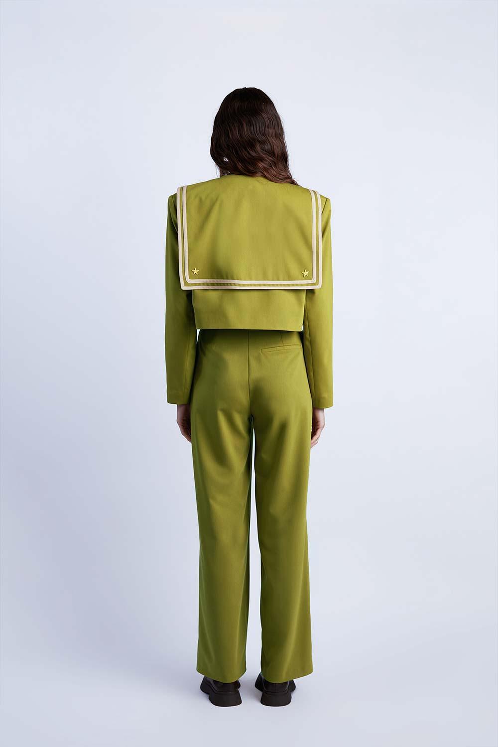 Wabi Sabi-Sail Crop Yeşil Ceket-Ceket-5-fleurdirect.live