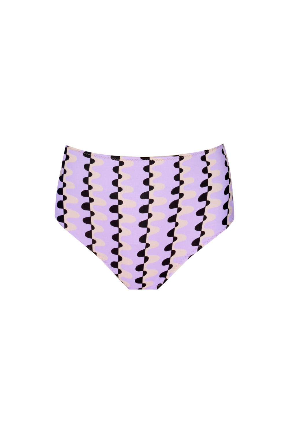 Wayt-Sonic Adventure Geometrik Desenli Yüksek Bel Lila Bikini Altı-Bikini & Mayo-1-fleurdirect.live