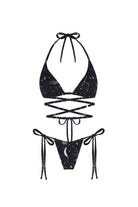 Wayt-Space Babe Gezegen Ve Burç Desenli İpli Siyah Bikini Üstü-Bikini & Mayo-3-fleurdirect.live
