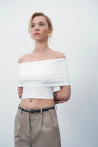 Wear Three Points-Whi̇te Swan Top-Top-4-fleurdirect.live