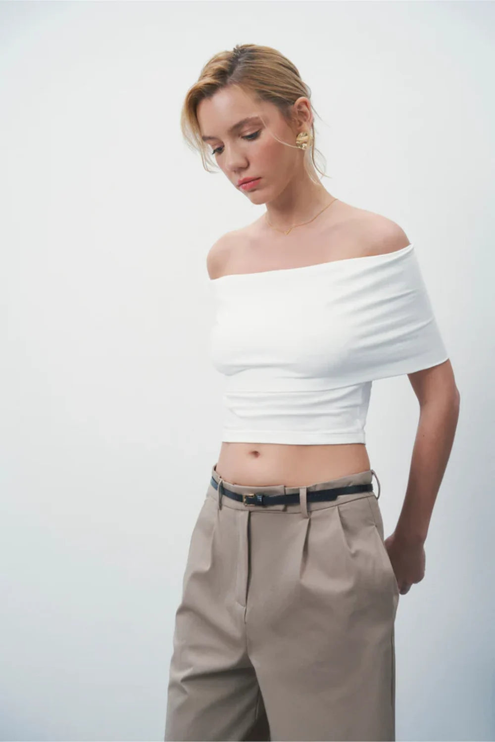Wear Three Points-Whi̇te Swan Top-Top-5-fleurdirect.live