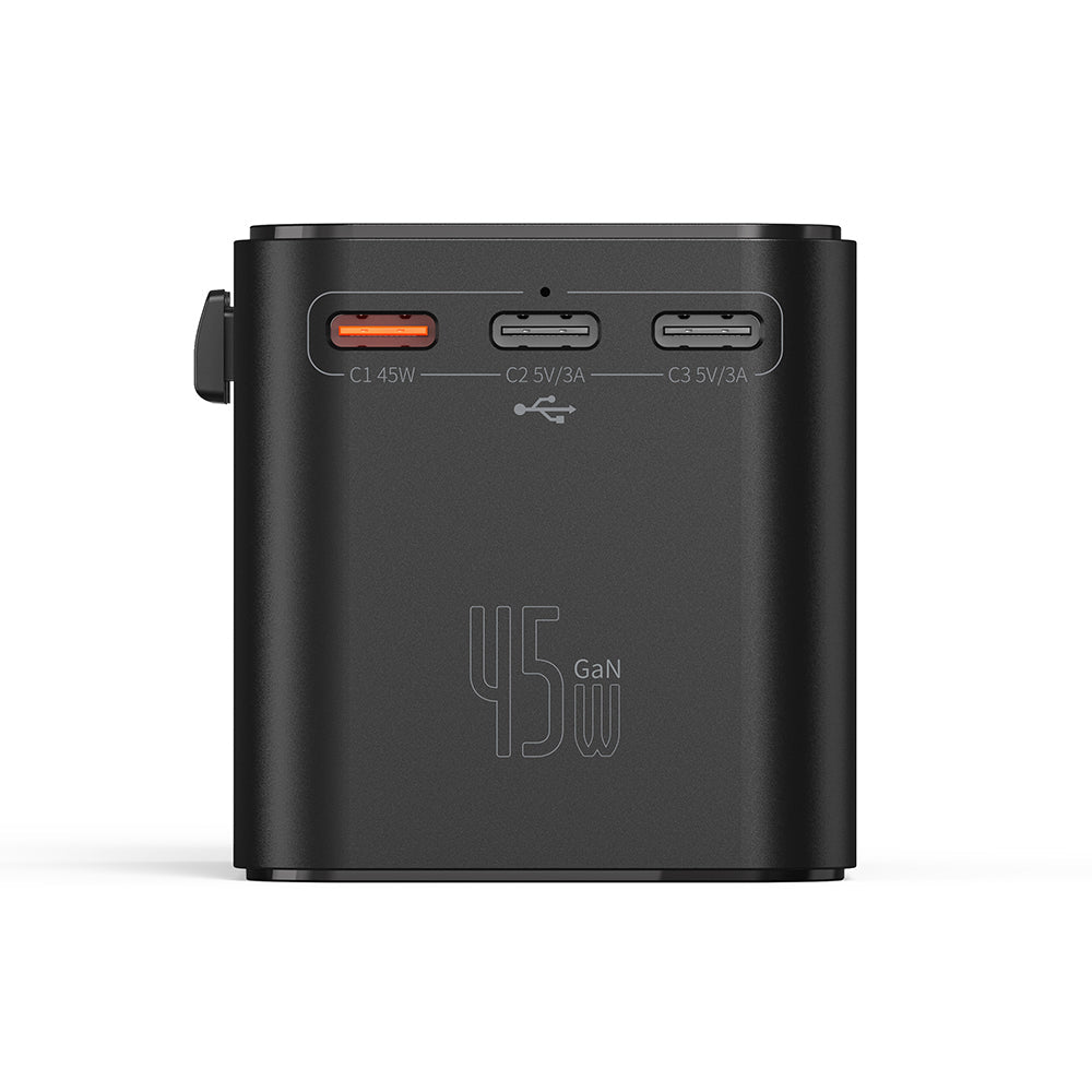 Wi-Ua006 Tr/Us/Uk/Au/Eu Uyumlu 2500W 45W Gan Universal Seyahat Adaptörü