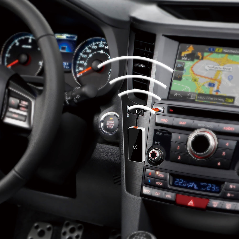 Wi-Cp002 Carplay Dijital Led Göstergeli Kablosuz Ses Alıcı Usb Girişli Bluetooth Adaptör