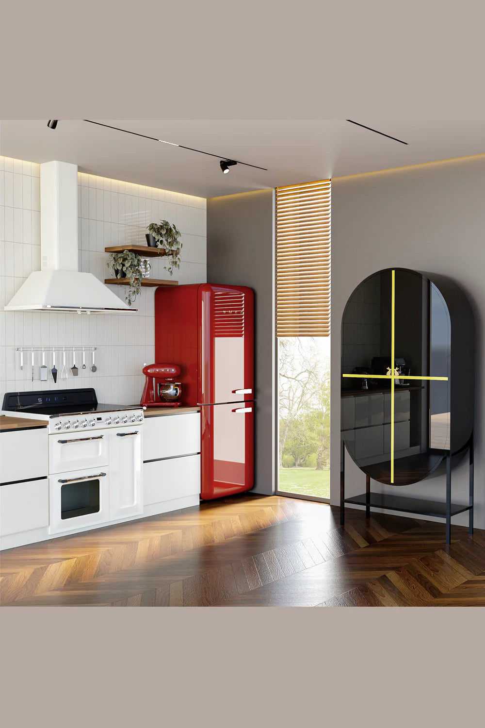 Wonderland Design Atelier-Siyah Sarı Lake İçki Dolabı-İçki Dolabı-4-fleurdirect.live