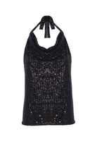 Yasemin Karagülle-Helen Top Black Sequined-Bluz-1-fleurdirect.live