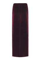 Yasemin Karagülle-Rowee Skirt Shiny Burgundy-Etek-2-fleurdirect.live