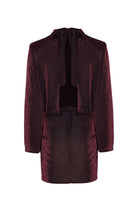 Yasemin Karagülle-Rowena Dress Shiny Burgundy-Elbise-2-fleurdirect.live