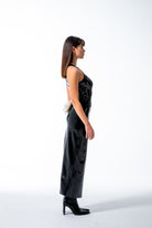 Yelda Alatekin-Blossom Black Midi Dress-Elbise-2-fleurdirect.live