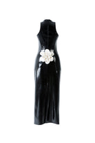 Yelda Alatekin-Blossom Black Midi Dress-Elbise-5-fleurdirect.live