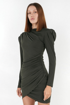 Zhiva-Alyssa Dress In Khaki-Elbise-1-fleurdirect.live