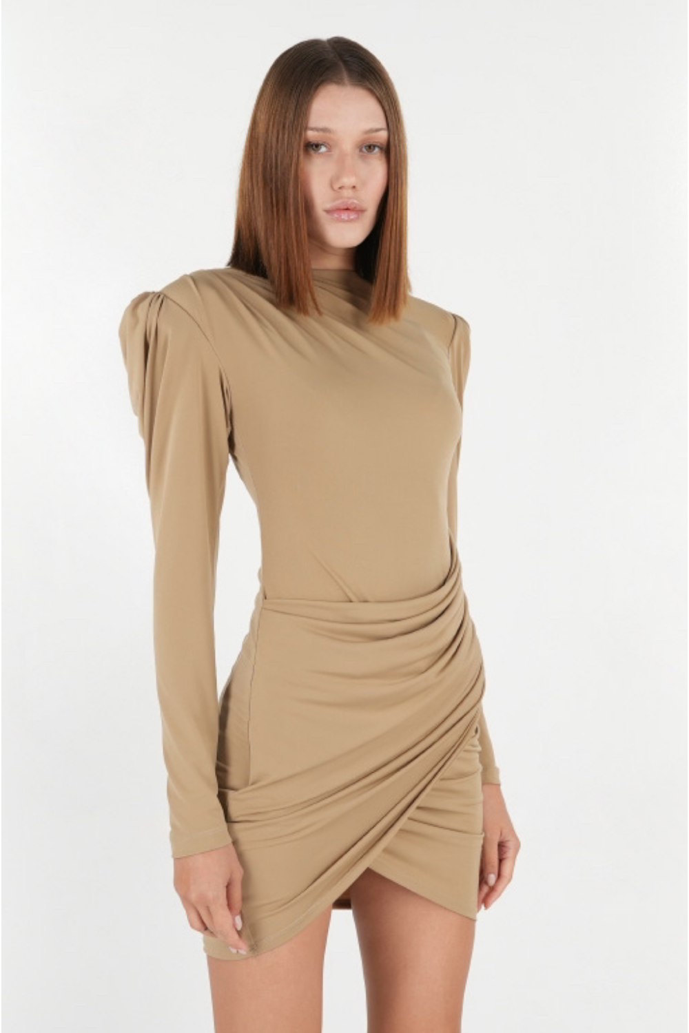 Zhiva-Alyssa Dress In Tortilla-Elbise-2-fleurdirect.live