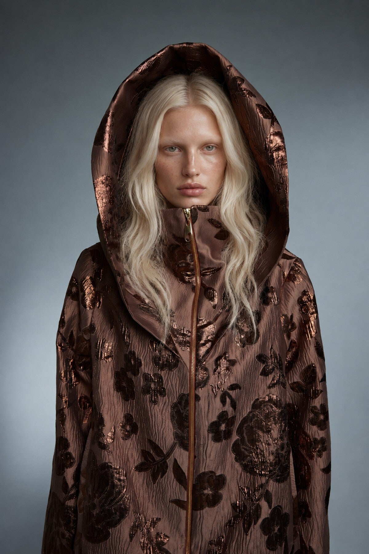 Brocade Hooded Jacket