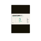 Leuchtturm1917 Jottbook Pur A5 80 Numaralandırılmış Sayfa Düz 3'Lü Paket Defter Black 400694