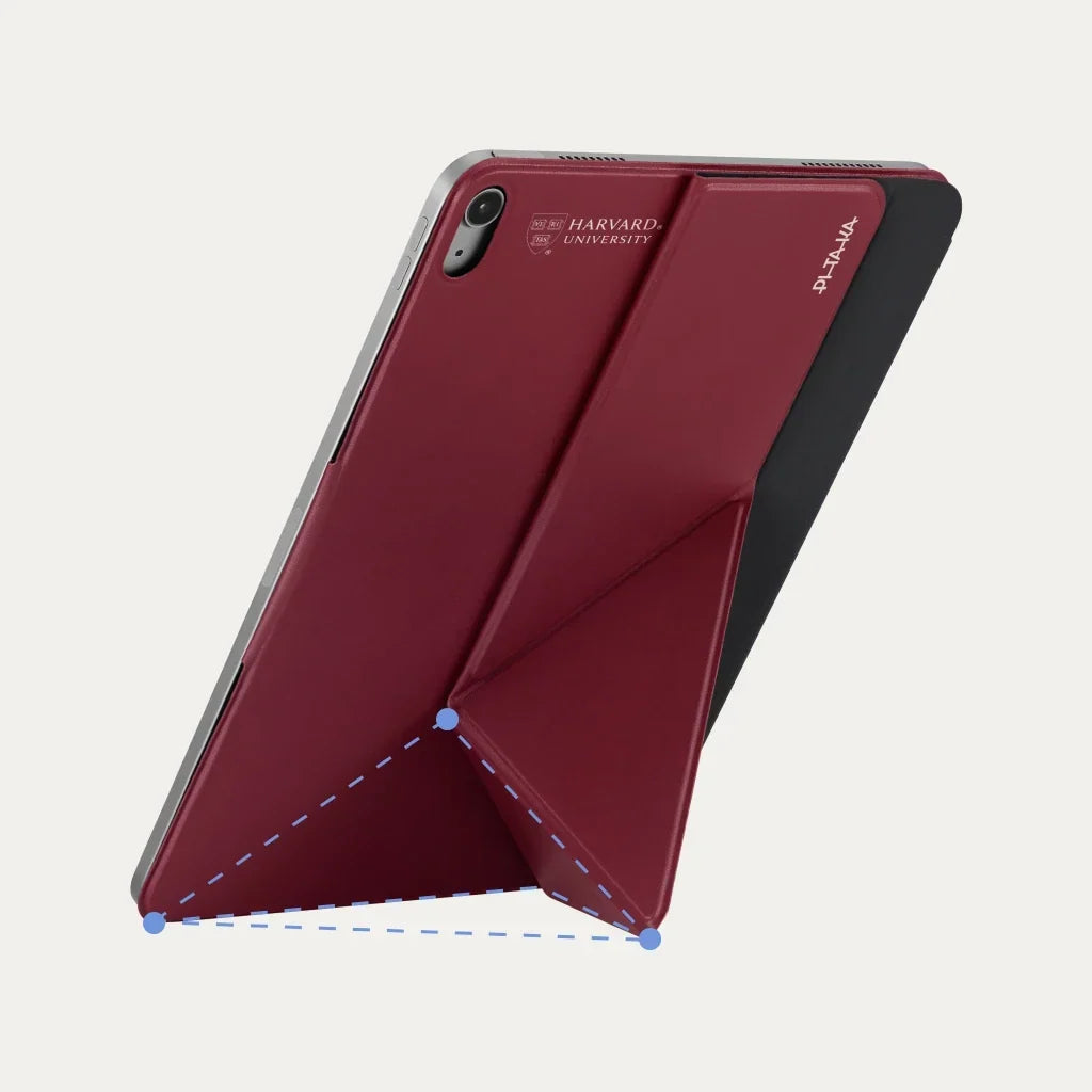 Ipad Air 13 M4 / M3 / M2 Kılıf Folio 3 Kırmızı, Kalem Bölmeli Standlı