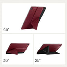 Ipad Air 13 M4 / M3 / M2 Kılıf Folio 3 Kırmızı, Kalem Bölmeli Standlı