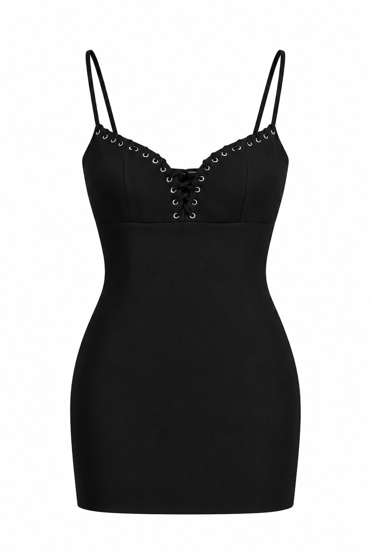 Lace-Up Mini Dress