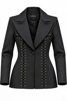 Lace-Up Tailored Jacket