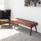 Napolyon Gerçek Deri Cappitone Bench