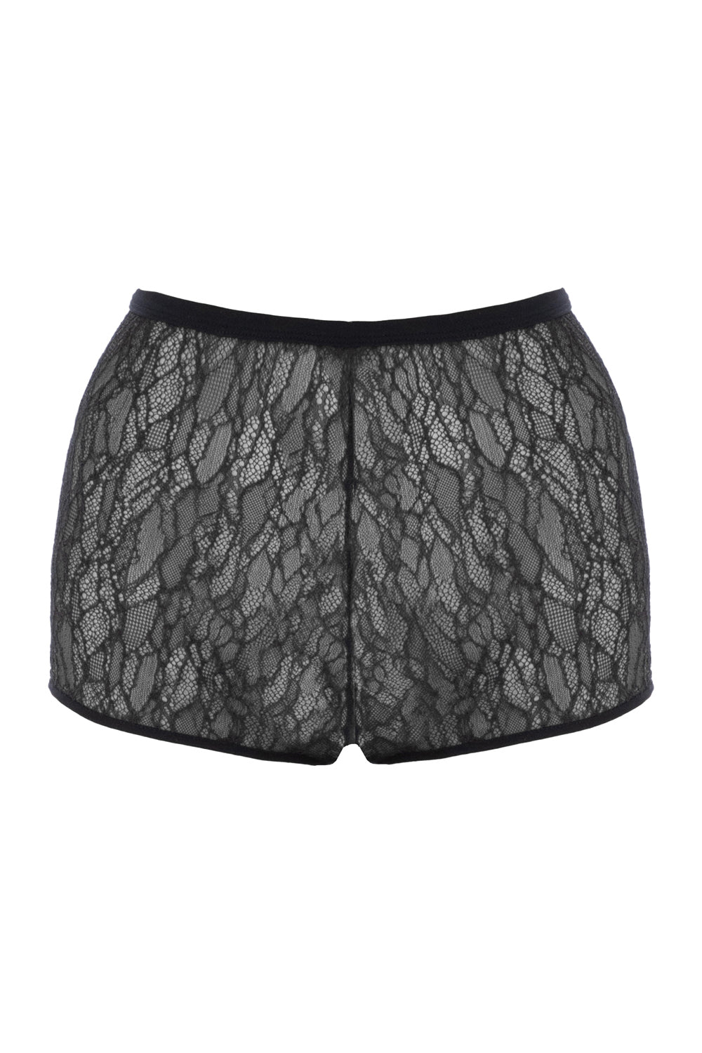 Joy Dantel Pijama Şort, Siyah - 0