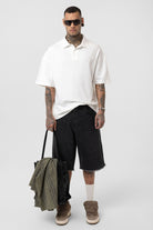 Basic Polo Yaka Oversize Tişört - 1