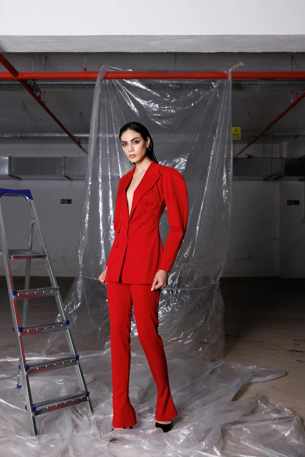 Capella Blazer Ceket, KIRMIZI - 3