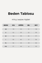 Dikiş Detaylı Fitilli Kadın Tişört, Siyah - 5