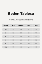 Fitilli V Yaka Uzun Kollu Kadın Bluz, Somon - 3