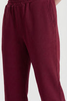 Straight Fit Kadın Eşofman Altı, Bordo - 2